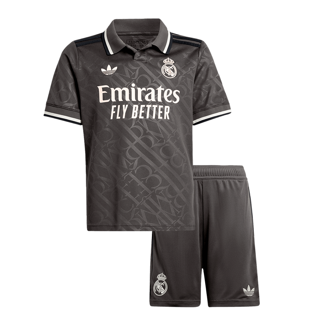 Kid's Real Madrid Third Away Cheap Soccer Jersey Kit(Jersey+Shorts) 2024/25 Go Soccer World Shop