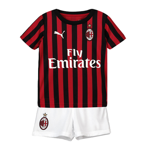 Kid's AC Milan Home Cheap Soccer Jersey Kit(Jersey+Shorts) 2019/20 Go Soccer World Shop