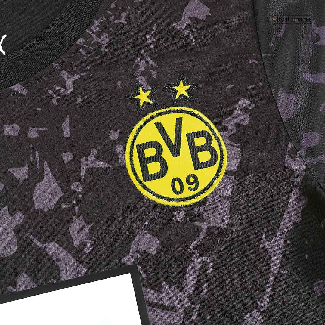 Kid's Borussia Dortmund Away Cheap Soccer Jersey Kit(Jersey+Shorts) 2023/24 Go Soccer World Shop