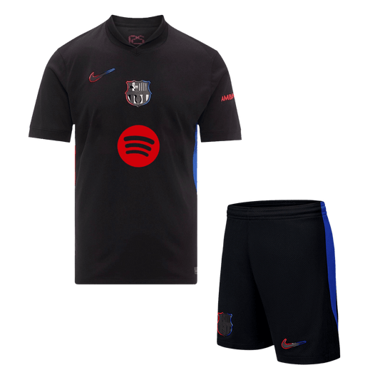 Barcelona Away Cheap Soccer Jersey Kit(Jersey+Shorts) 2024/25 - Spotify Logo Without Text Go Soccer World Shop
