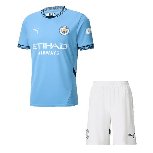 Manchester City Home Cheap Soccer Jersey Kit(Jersey+Shorts) 2024/25 Go Soccer World Shop
