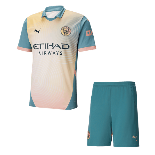 Manchester City Fourth Away Cheap Soccer Jersey Kit(Jersey+Shorts) 2024/25 - Definitely City Go Soccer World Shop