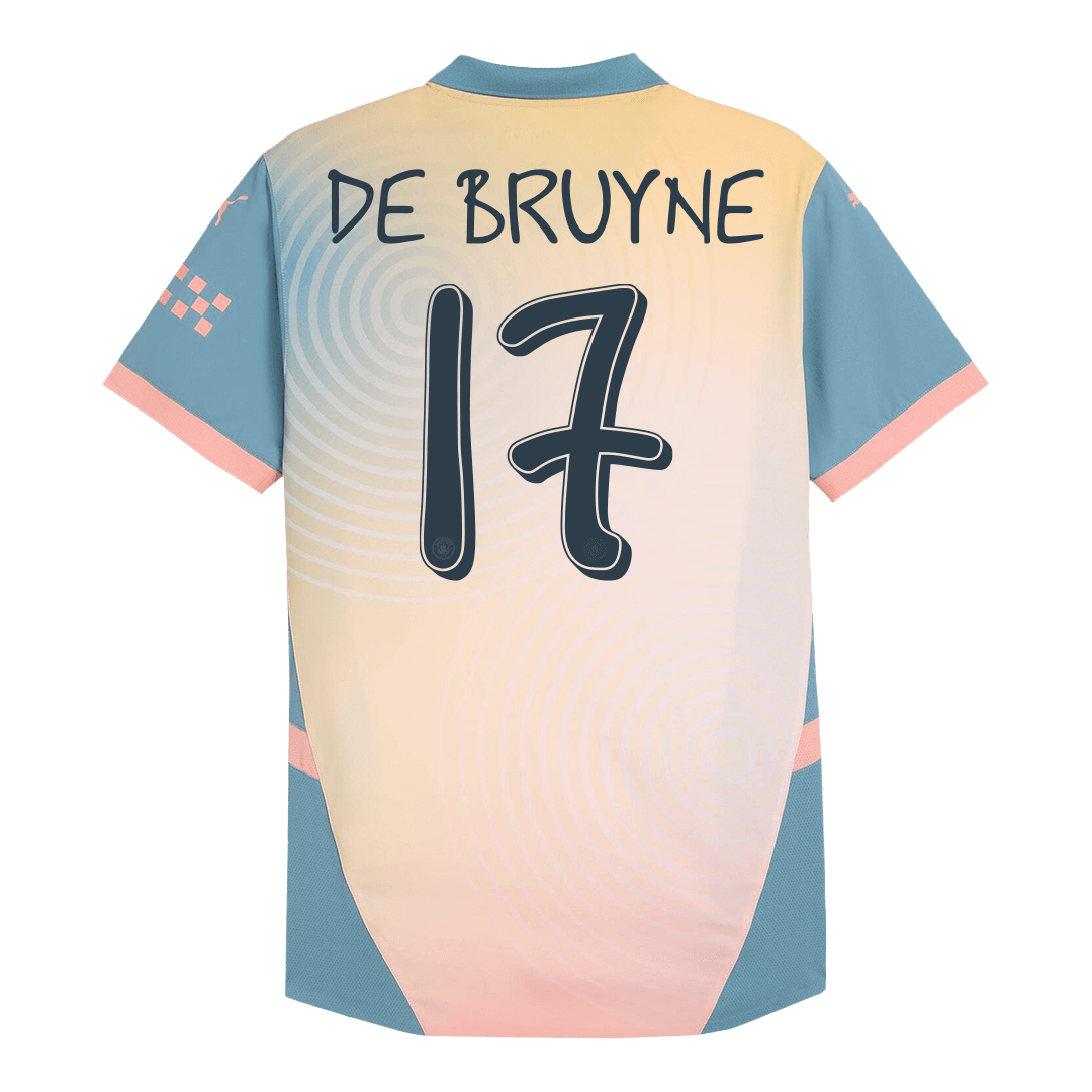 Player Version DE BRUYNE #17 Manchester City Fourth Away Cheap Soccer Jersey 2024/25 - Definitely City Go Soccer World Shop