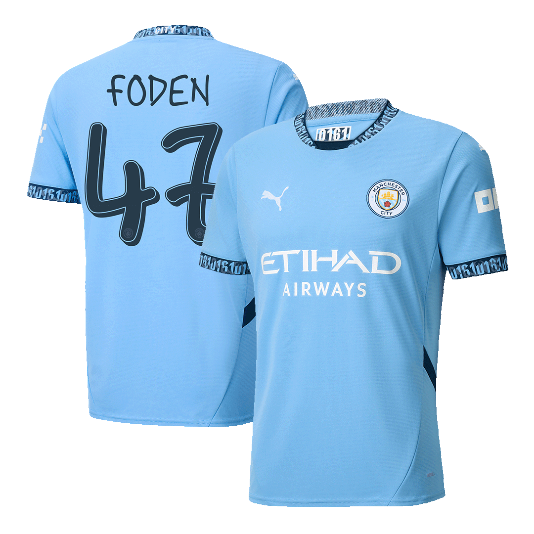 FODEN #47 Manchester City Home Cheap Soccer Jersey 2024/25 - UCL Go Soccer World Shop