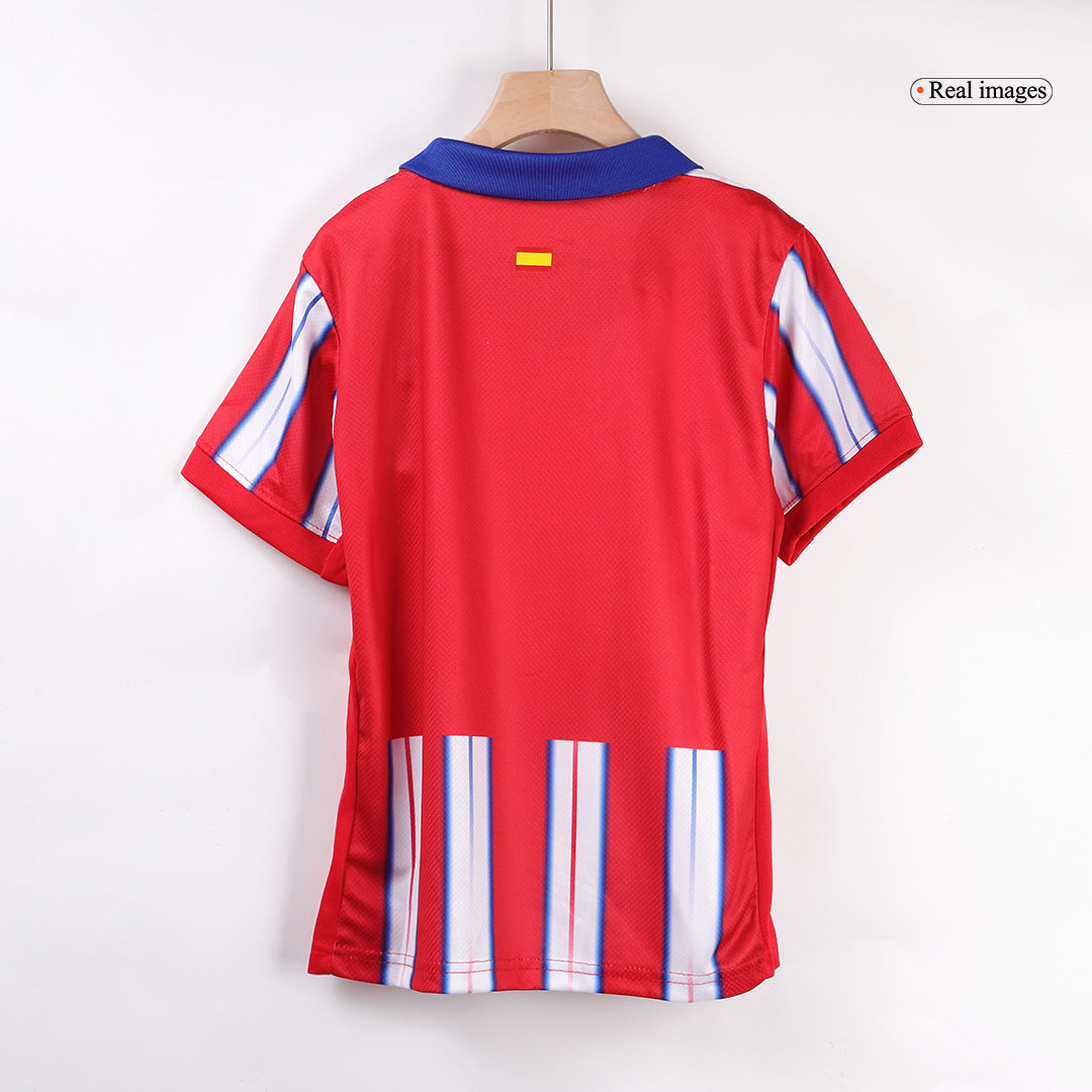 Kid's Atletico Madrid Home Cheap Soccer Jersey Kit(Jersey+Shorts+Socks) 2024/25 Go Soccer World Shop
