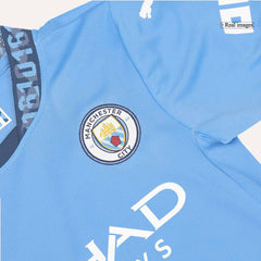 Kid's Manchester City Home Cheap Soccer Jersey Kit(Jersey+Shorts) 2024/25 Go Soccer World Shop