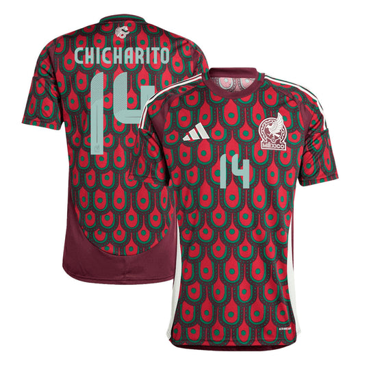 Men's Mexico CHICHARITO #14 Home Soccer Jersey Copa América 2024 Go Soccer World Shop