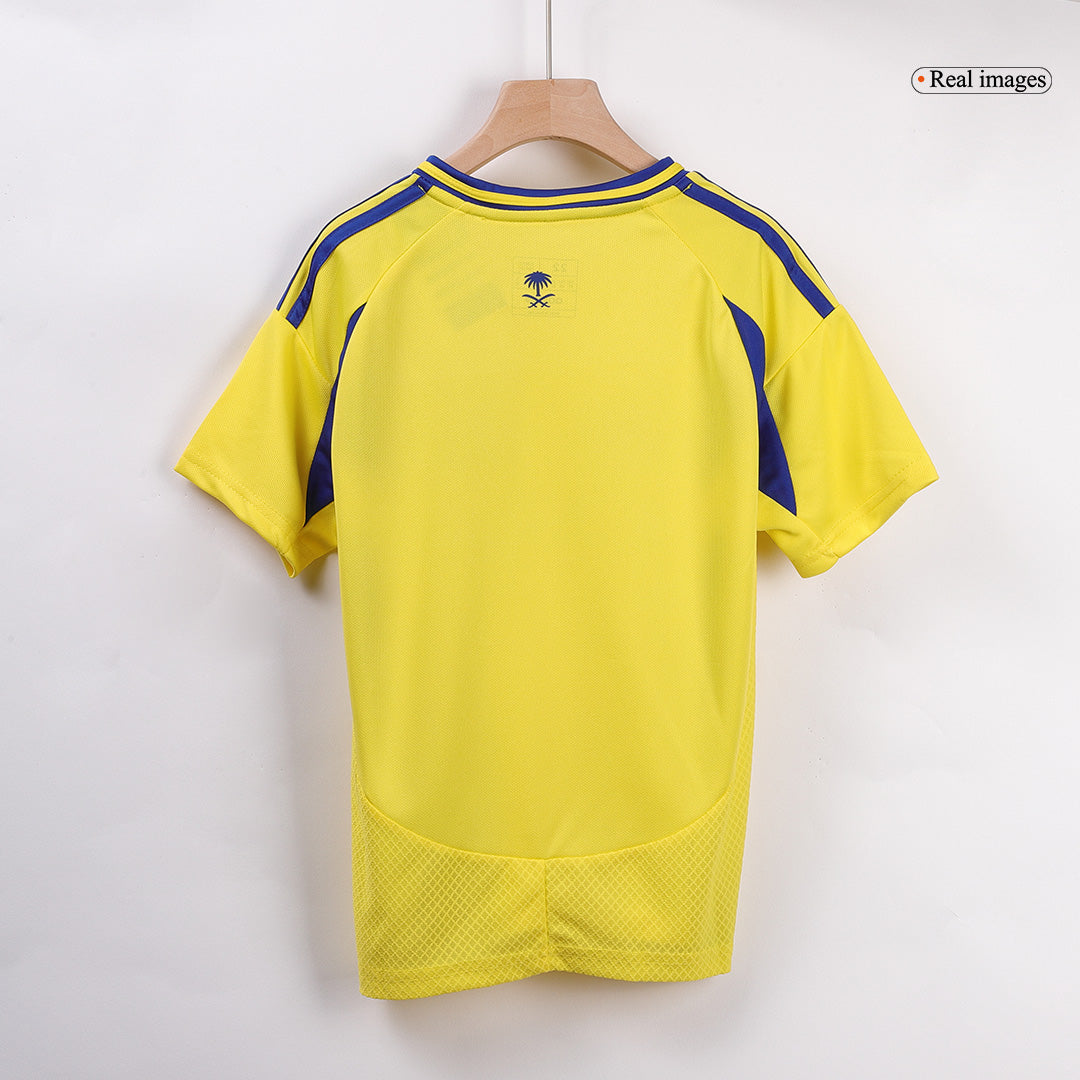 Kid's RONALDO #7 Al Nassr Home Cheap Soccer Jersey Kit(Jersey+Shorts+Socks) 2024/25 Go Soccer World Shop