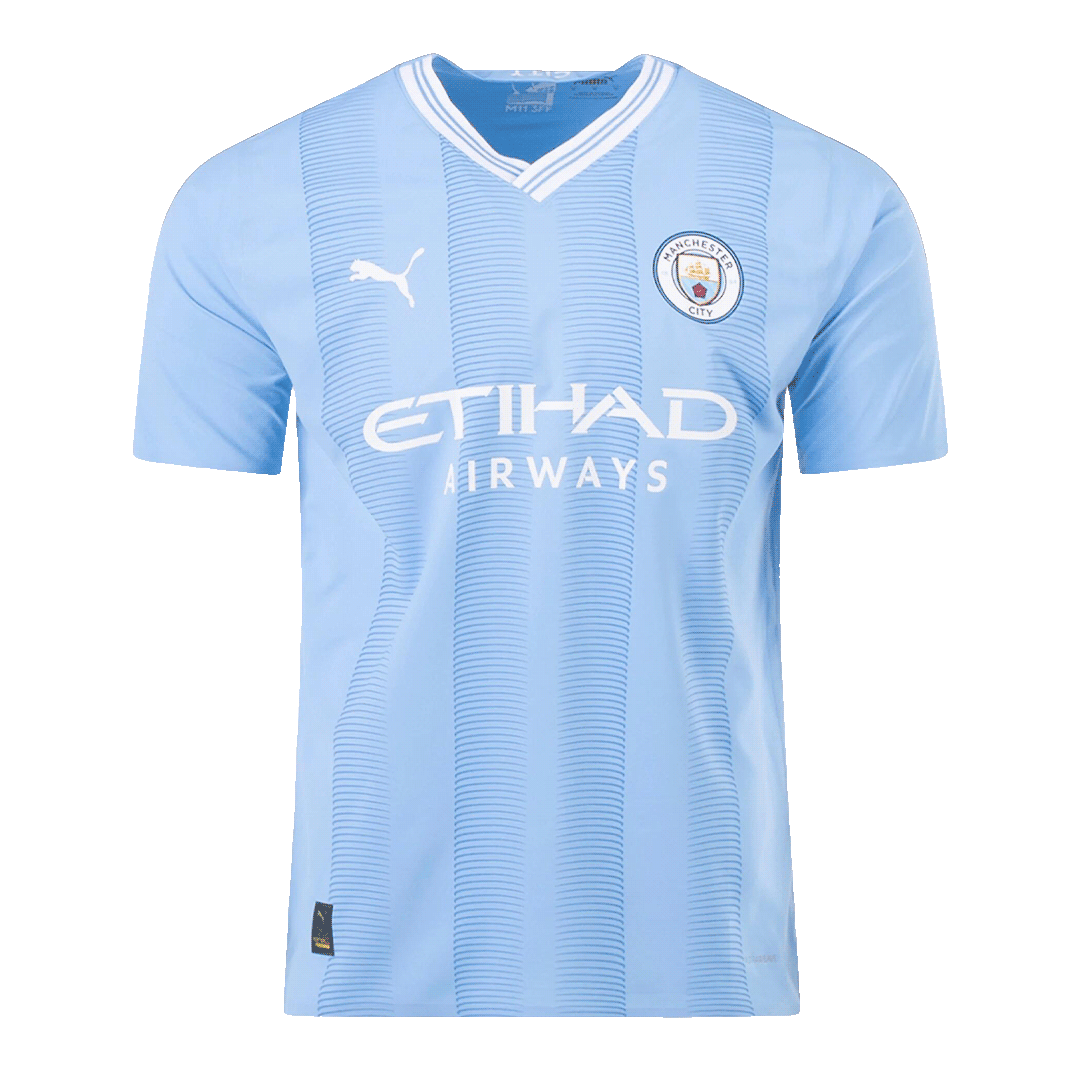 Player Version DE BRUYNE #17 Manchester City Home Cheap Soccer Jersey 2023/24 Go Soccer World Shop