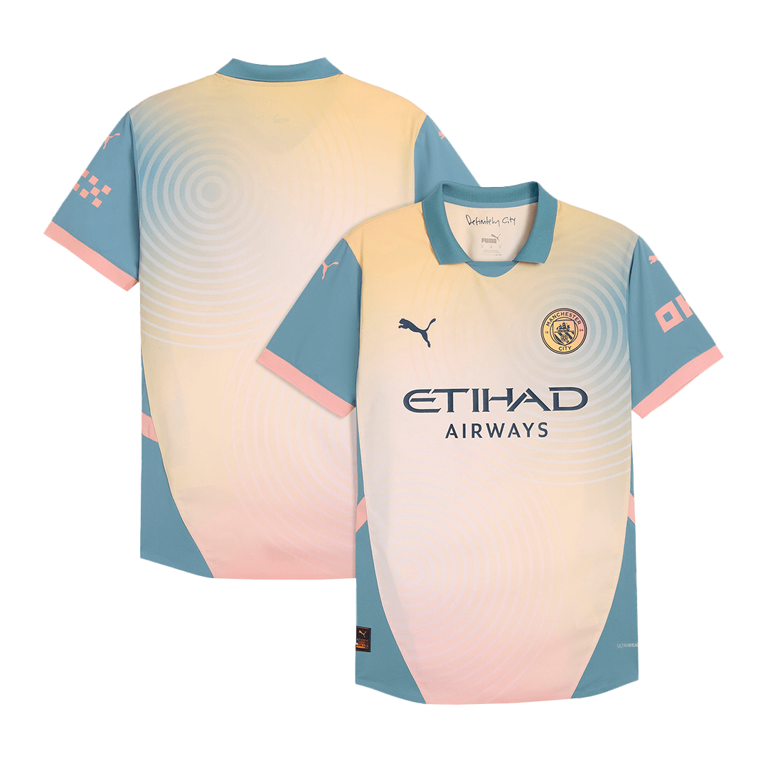 Player Version Manchester City Fourth Away Cheap Soccer Jersey 2024/25- Definitely City (UCL) Go Soccer World Shop