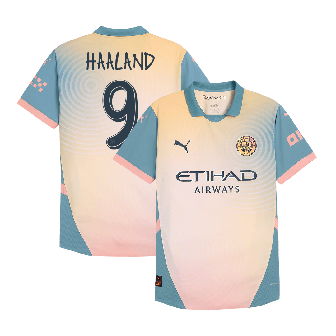 Player Version HAALAND #9 Manchester City Fourth Away Cheap Soccer Jersey 2024/25- Definitely City (UCL) Go Soccer World Shop
