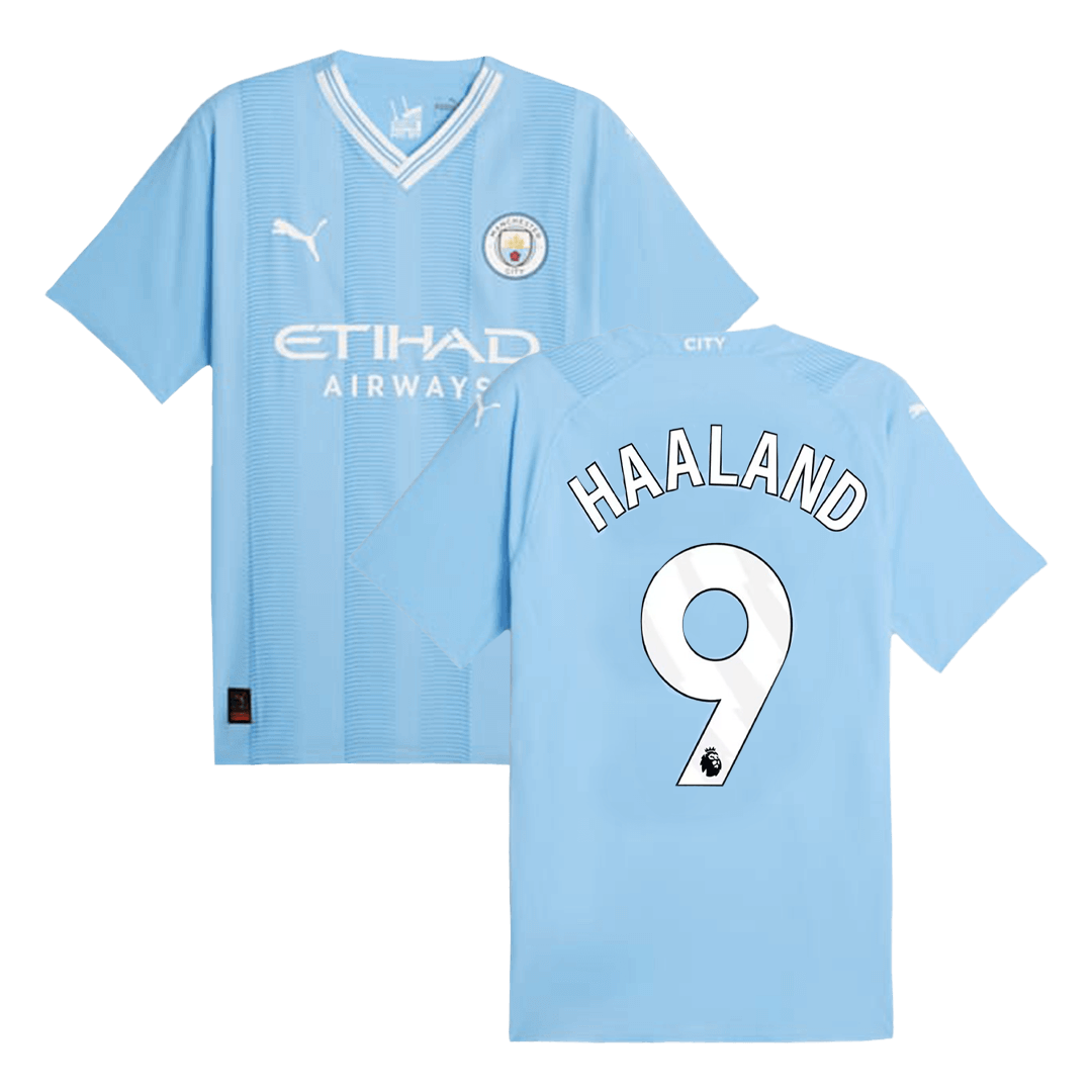 Player Version HAALAND #9 Manchester City Home Cheap Soccer Jersey 2023/24 Go Soccer World Shop