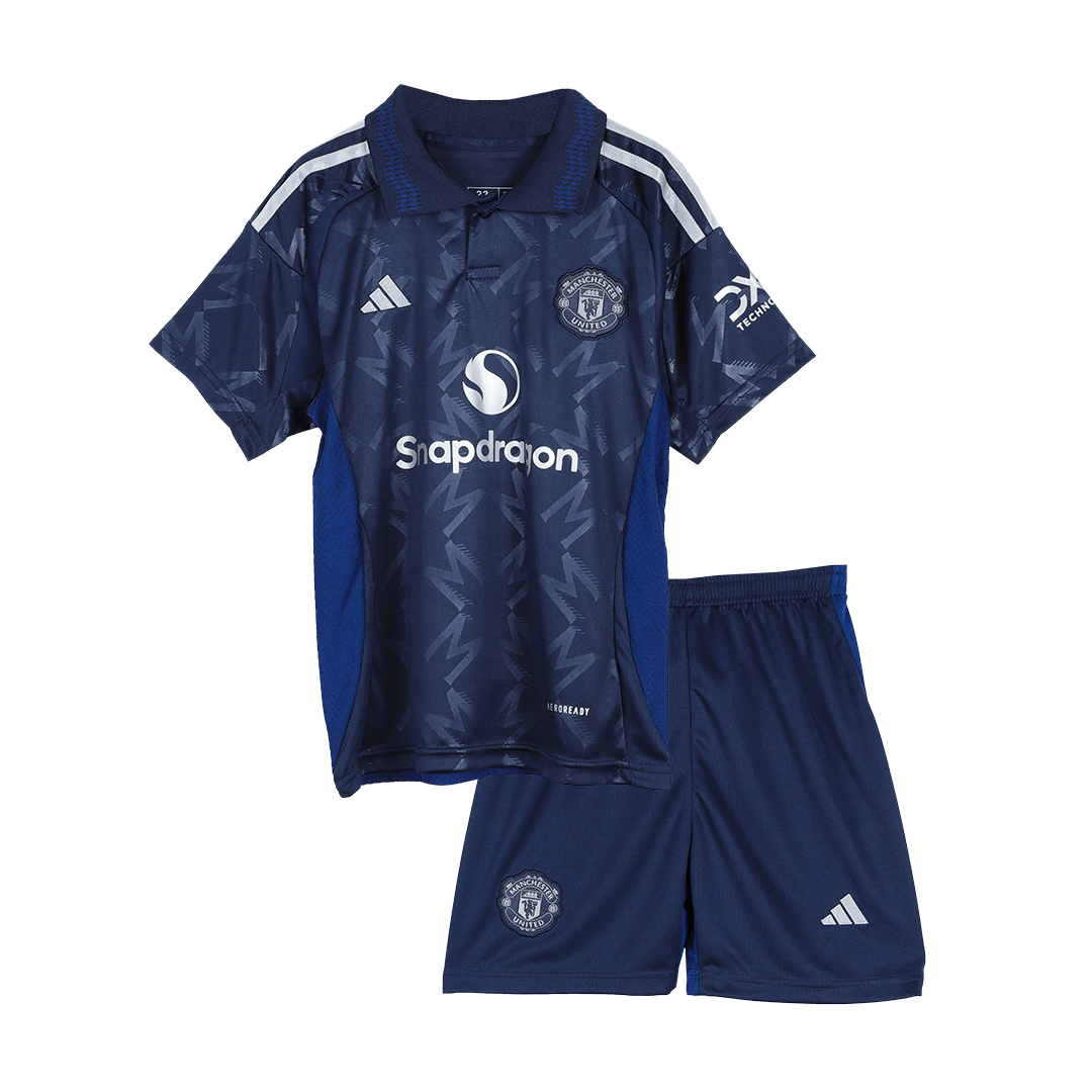 Kid's Manchester United Away Cheap Soccer Jersey Kit(Jersey+Shorts) 2024/25 Go Soccer World Shop