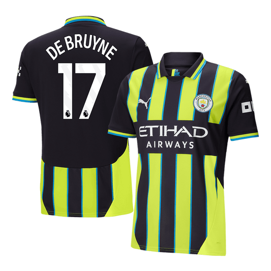 DE BRUYNE #17 Manchester City Away Cheap Soccer Jersey 2024/25 Go Soccer World Shop