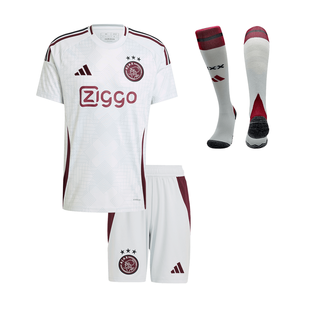 Kid's Ajax Third Away Cheap Soccer Jersey Kit(Jersey+Shorts+Socks) 2024/25 Go Soccer World Shop