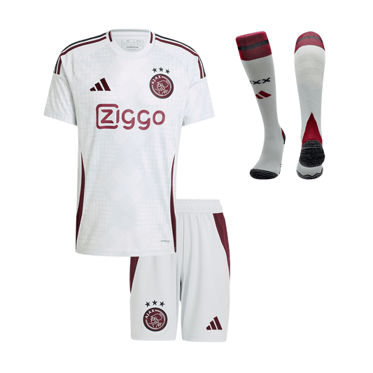 Kid's Ajax Third Away Cheap Soccer Jersey Kit(Jersey+Shorts+Socks) 2024/25 Go Soccer World Shop