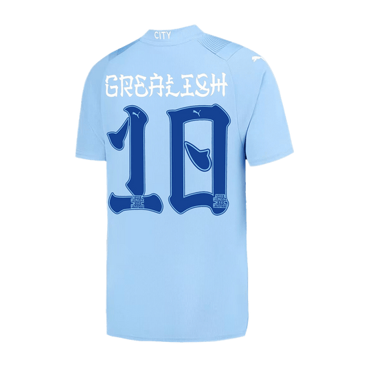GREALISH #10 Manchester City Japanese Tour Printing Home Cheap Soccer Jersey 2023/24 Go Soccer World Shop