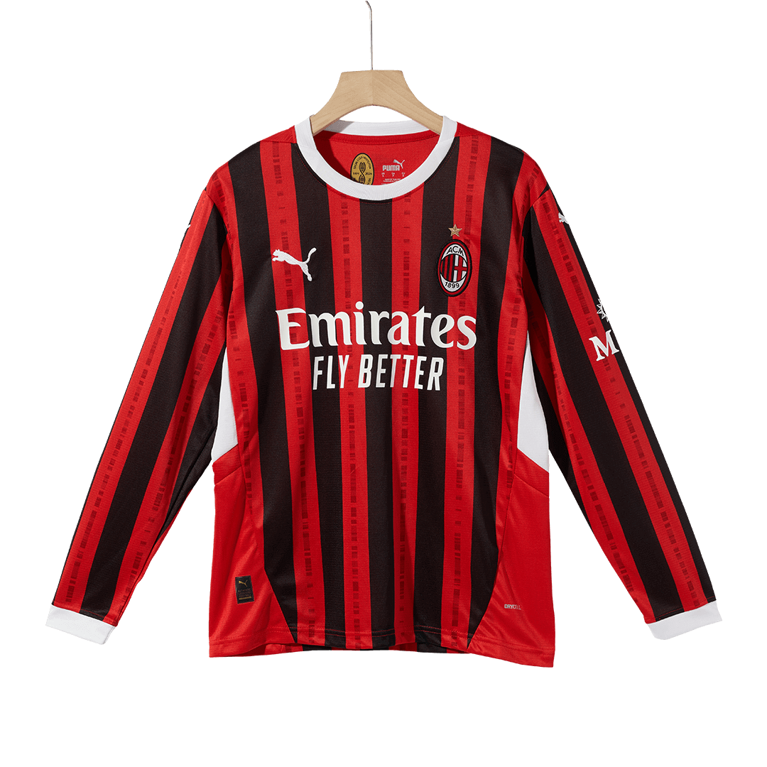 AC Milan Home Long Sleeve Cheap Soccer Jersey 2024/25 Go Soccer World Shop