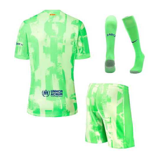 Barcelona Third Away Cheap Soccer Jersey Kit(Jersey+Shorts+Socks) 2024/25- (Spotify Logo Without Text) Go Soccer World Shop