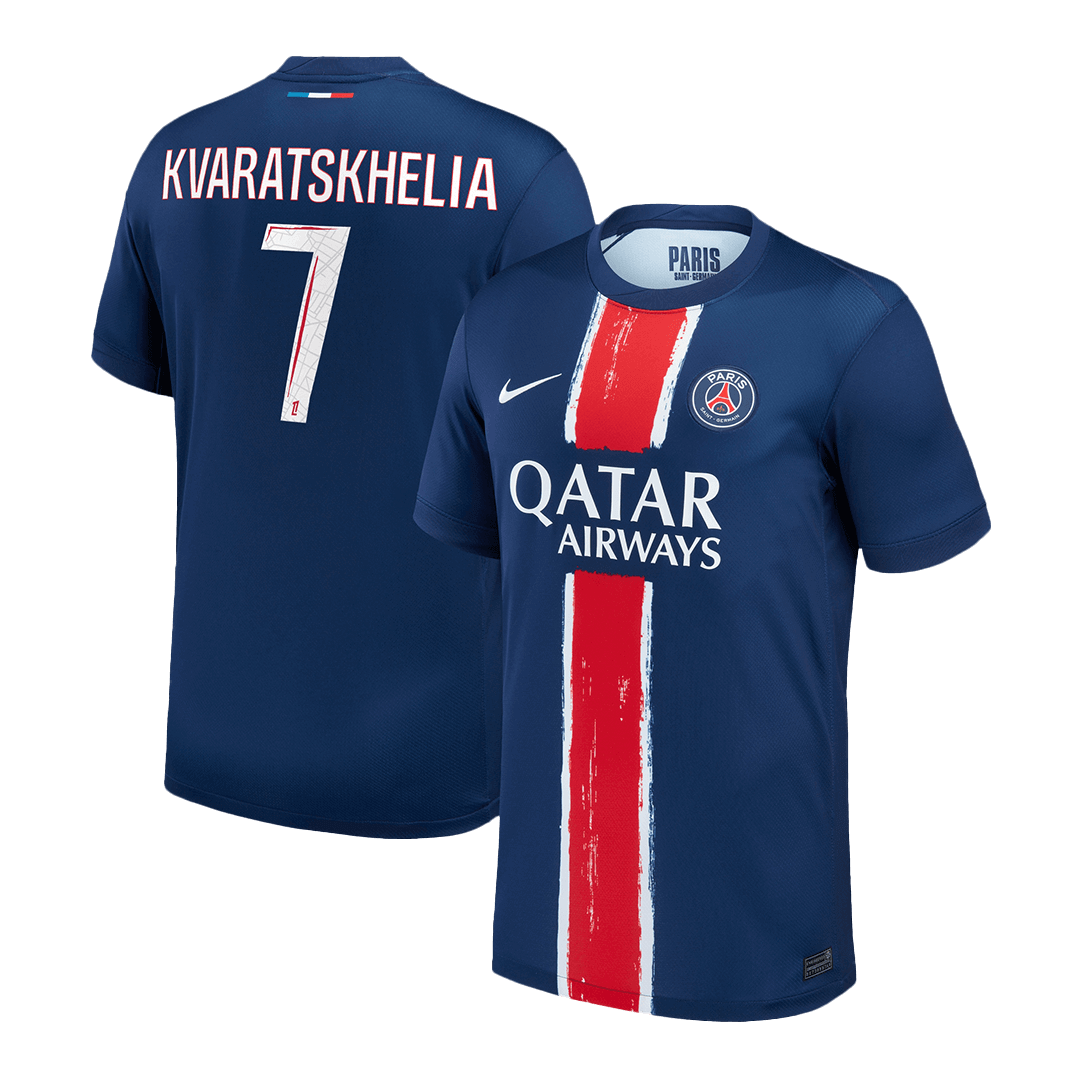 KVARATSKHELIA #7 PSG Home Soccer Jersey 2024/25 Go Soccer World Shop