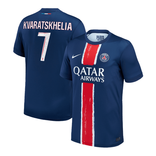 KVARATSKHELIA #7 PSG Home Soccer Jersey 2024/25 Go Soccer World Shop