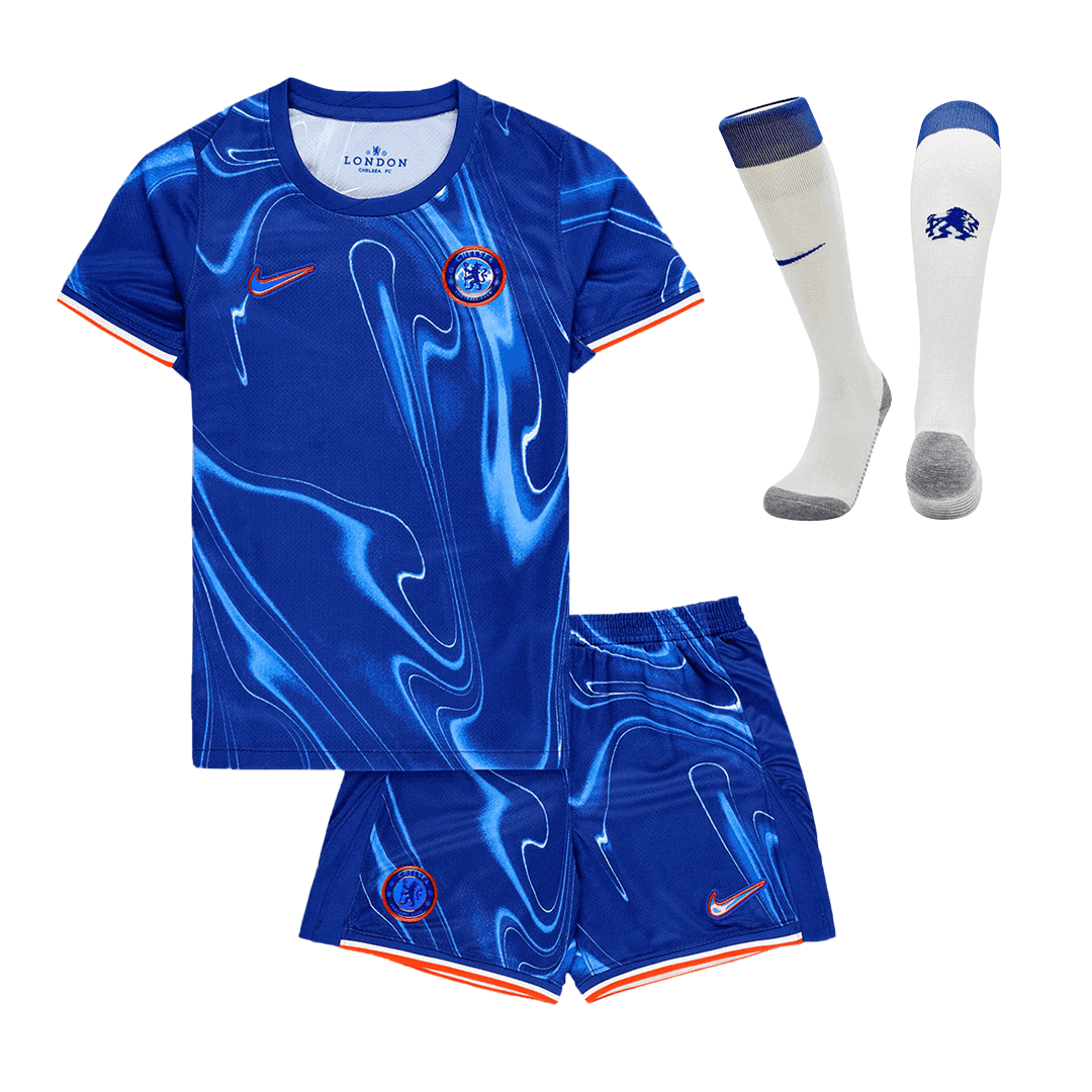 Kid's Chelsea Home Cheap Soccer Jersey Kit(Jersey+Shorts+Socks) 2024/25 Go Soccer World Shop