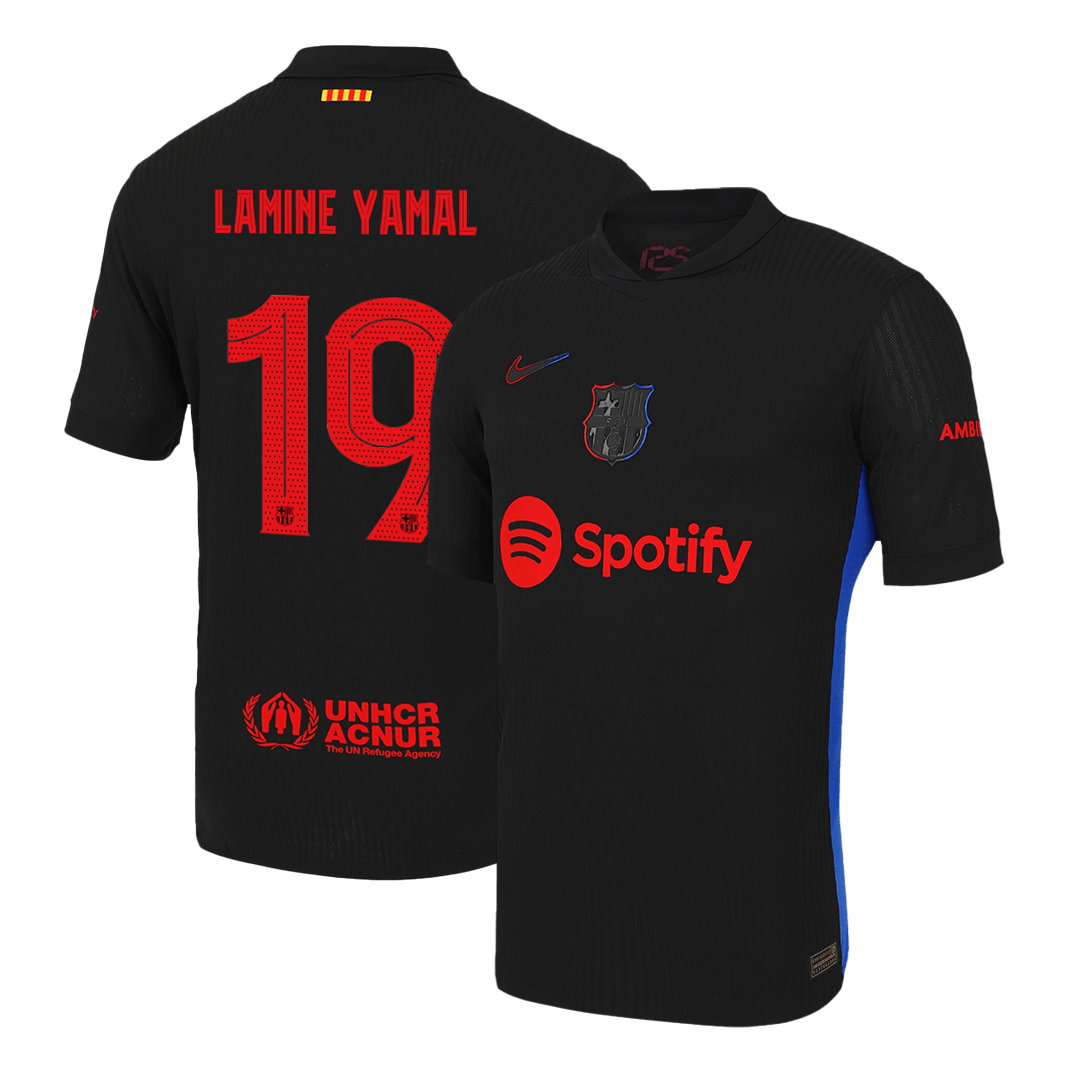 Player Version LAMINE YAMAL #19 Barcelona Away Cheap Soccer Jersey 2024/25- UCL Go Soccer World Shop