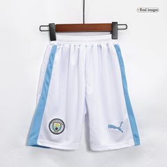Kid's Manchester City Home Cheap Soccer Jersey Kit(Jersey+Shorts) 2023/24 Go Soccer World Shop