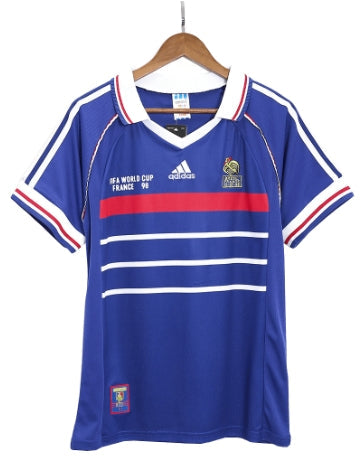 Retro ZIDANE #10 1998 France Home Cheap Soccer Jersey Go Soccer World Shop