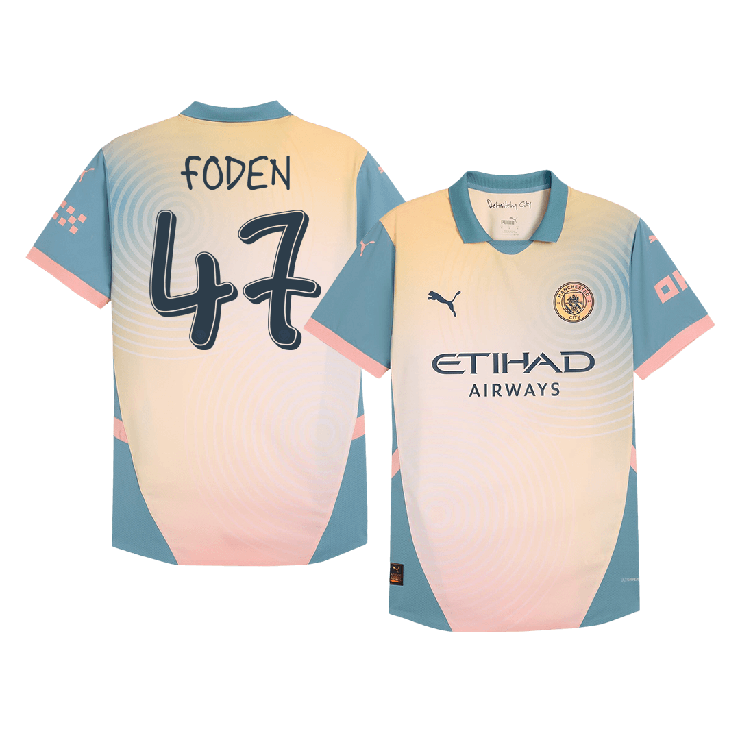 Player Version FODEN #47 Manchester City Fourth Away Cheap Soccer Jersey 2024/25 - Definitely City Go Soccer World Shop