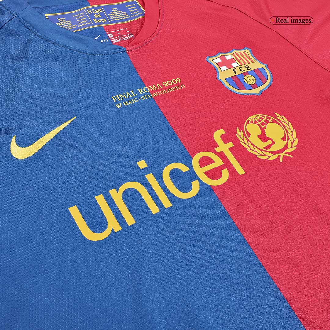 Retro ETO'O #9 2008/09 Barcelona Home Long Sleeve Cheap Soccer Jersey- UCL Final Go Soccer World Shop