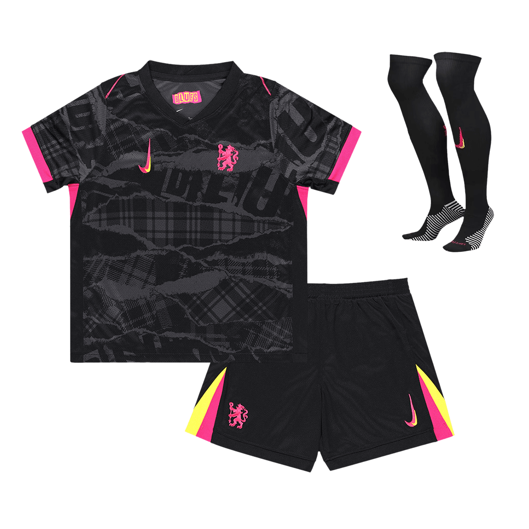 Kid's Chelsea Third Away Cheap Soccer Jersey Kit(Jersey+Shorts+Socks) 2024/25 Go Soccer World Shop