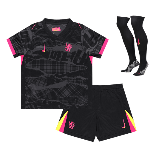 Kid's Chelsea Third Away Cheap Soccer Jersey Kit(Jersey+Shorts+Socks) 2024/25 Go Soccer World Shop