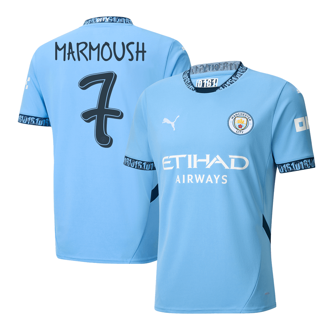MARMOUSH #7 Manchester City Home Cheap Soccer Jersey 2024/25 - UCL Go Soccer World Shop