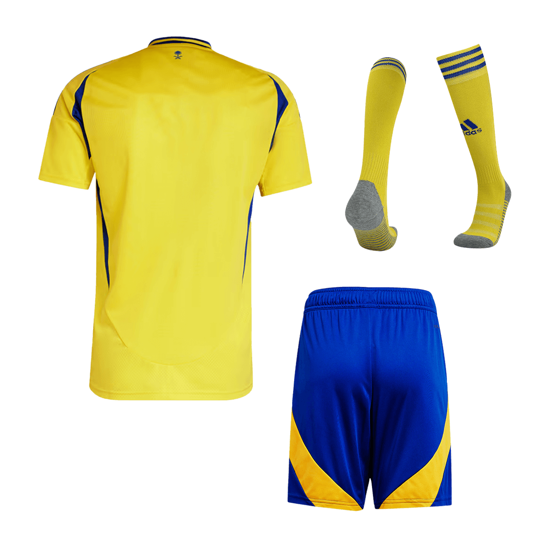 Al Nassr Home Cheap Soccer Jersey Kit(Jersey+Shorts+Socks) 2024/25 Go Soccer World Shop