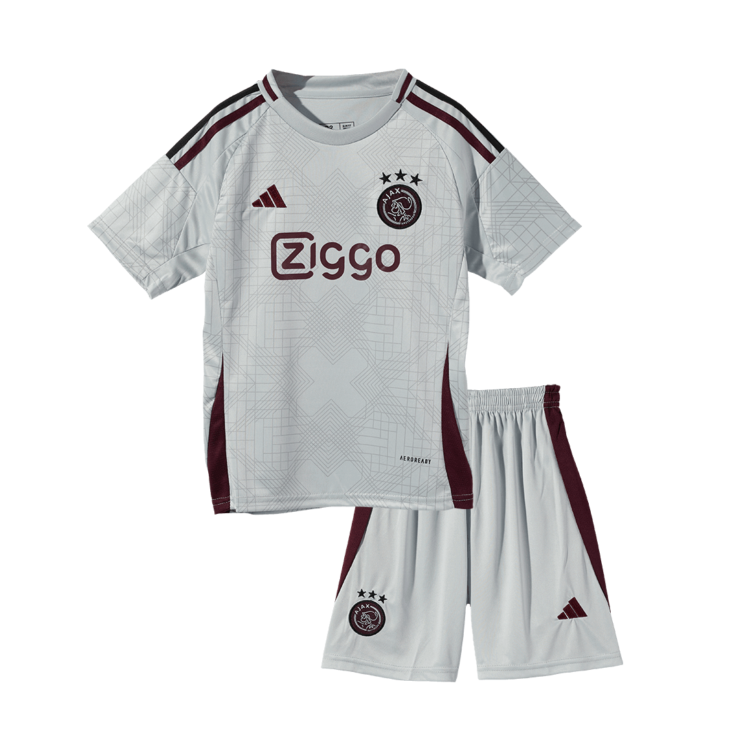 Kid's Ajax Third Away Cheap Soccer Jersey Kit(Jersey+Shorts) 2024/25 Go Soccer World Shop