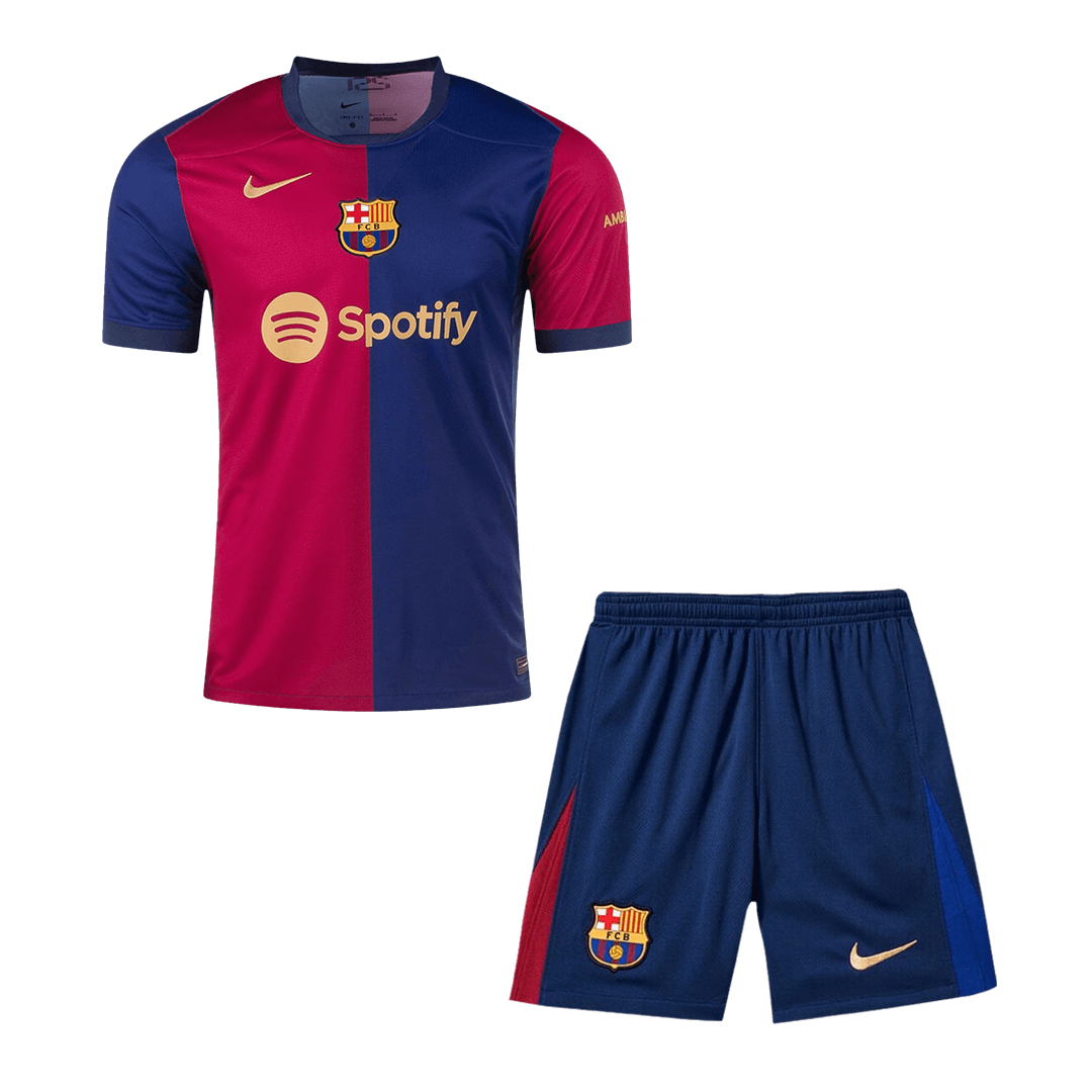 Barcelona Home Cheap Soccer Jersey Kit(Jersey+Shorts) 2024/25 Go Soccer World Shop