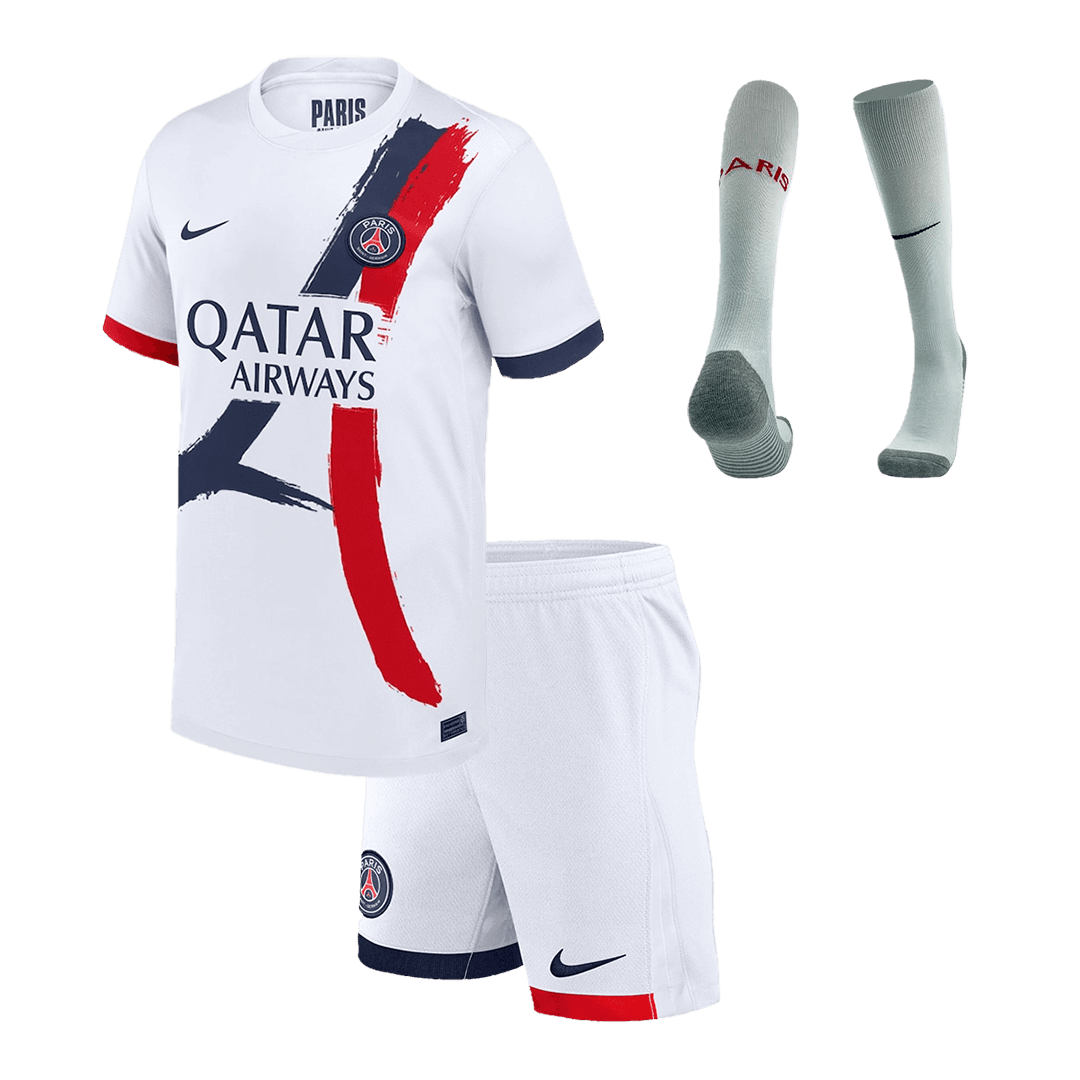 Kid's PSG Away Cheap Soccer Jersey Kit(Jersey+Shorts+Socks) 2024/25 Go Soccer World Shop