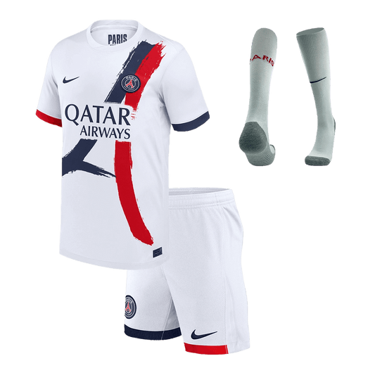 Kid's PSG Away Cheap Soccer Jersey Kit(Jersey+Shorts+Socks) 2024/25 Go Soccer World Shop