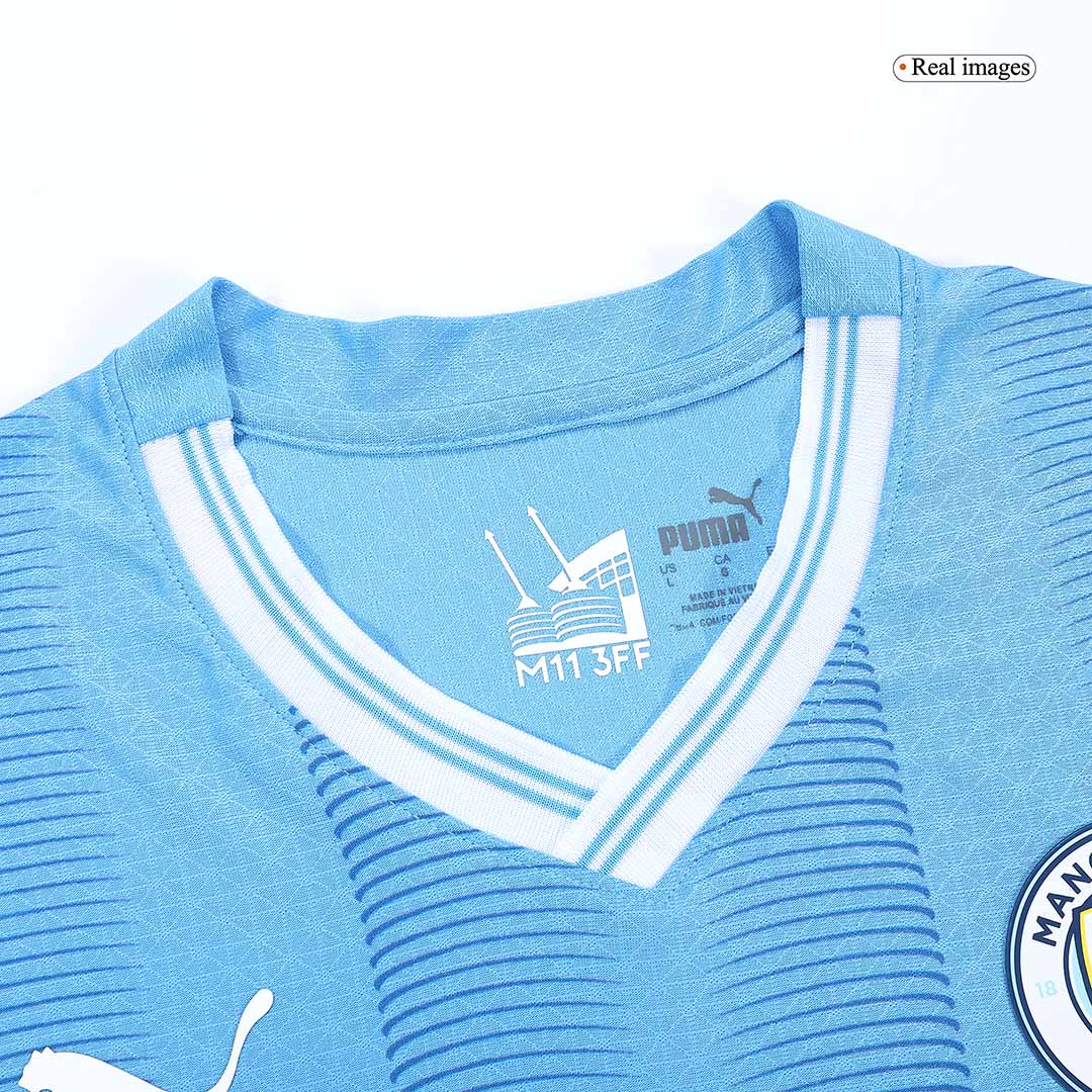 Player Version DE BRUYNE #17 Manchester City Home Cheap Soccer Jersey 2023/24 Go Soccer World Shop