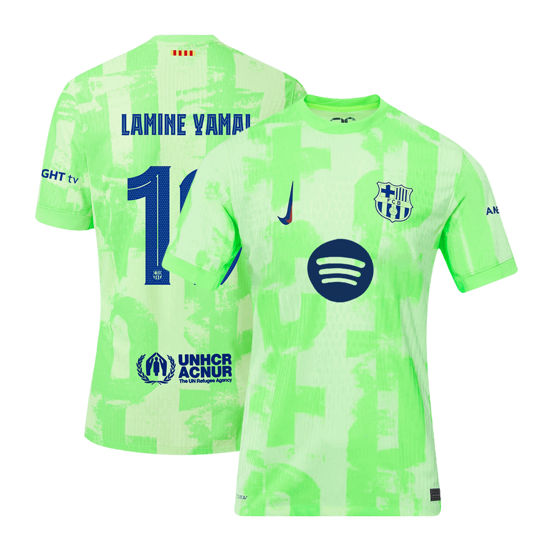 Player Version LAMINE YAMAL #19 Barcelona Third Away Cheap Soccer Jersey 2024/25- UCL?Spotify Logo Without Text? Go Soccer World Shop