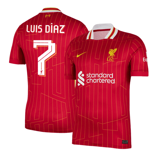 Luis Díaz #7 Liverpool Home Cheap Soccer Jersey 2024/25 - UCL Go Soccer World Shop
