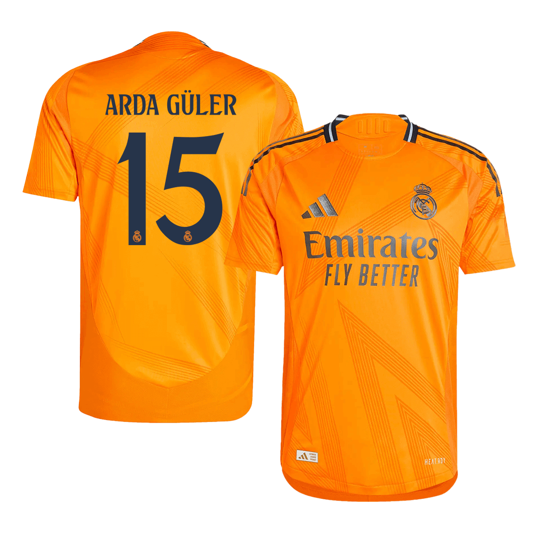 Player Version Arda Güler #15 Real Madrid Away Cheap Soccer Jersey 2024/25 Go Soccer World Shop