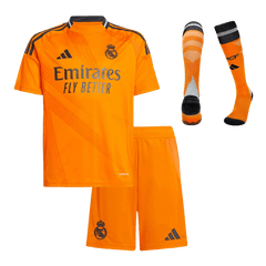 Kid's Real Madrid Away Cheap Soccer Jersey Kit(Jersey+Shorts+Socks) 2024/25 Go Soccer World Shop