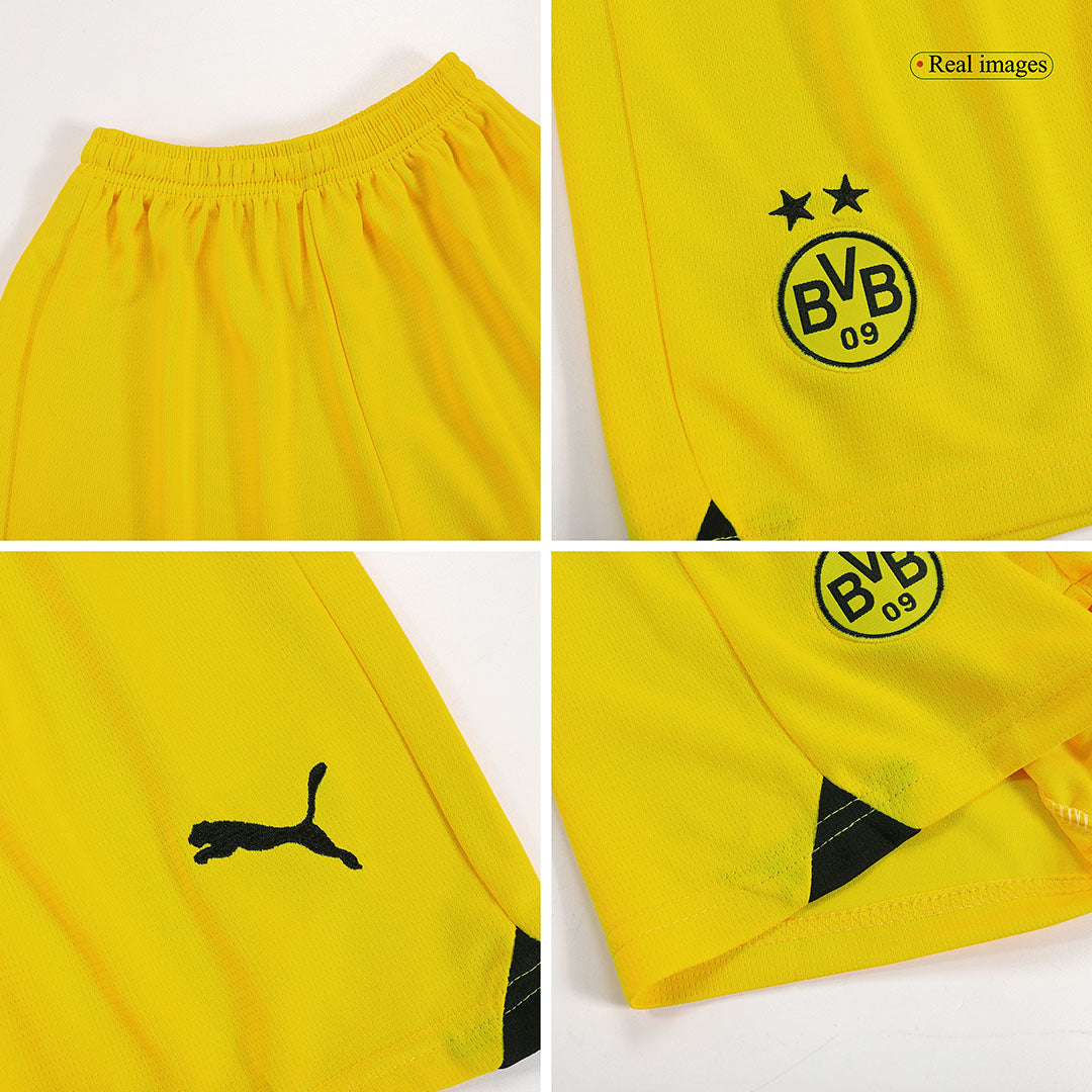 Kid's Borussia Dortmund Away Cheap Soccer Jersey Kit(Jersey+Shorts) 2023/24 Go Soccer World Shop