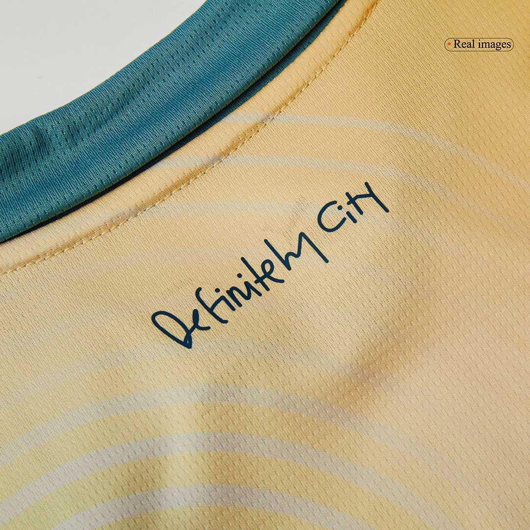 Kid's Manchester City Fourth Away Cheap Soccer Jersey Kit(Jersey+Shorts) 2024/25- Definitely City (UCL) Go Soccer World Shop