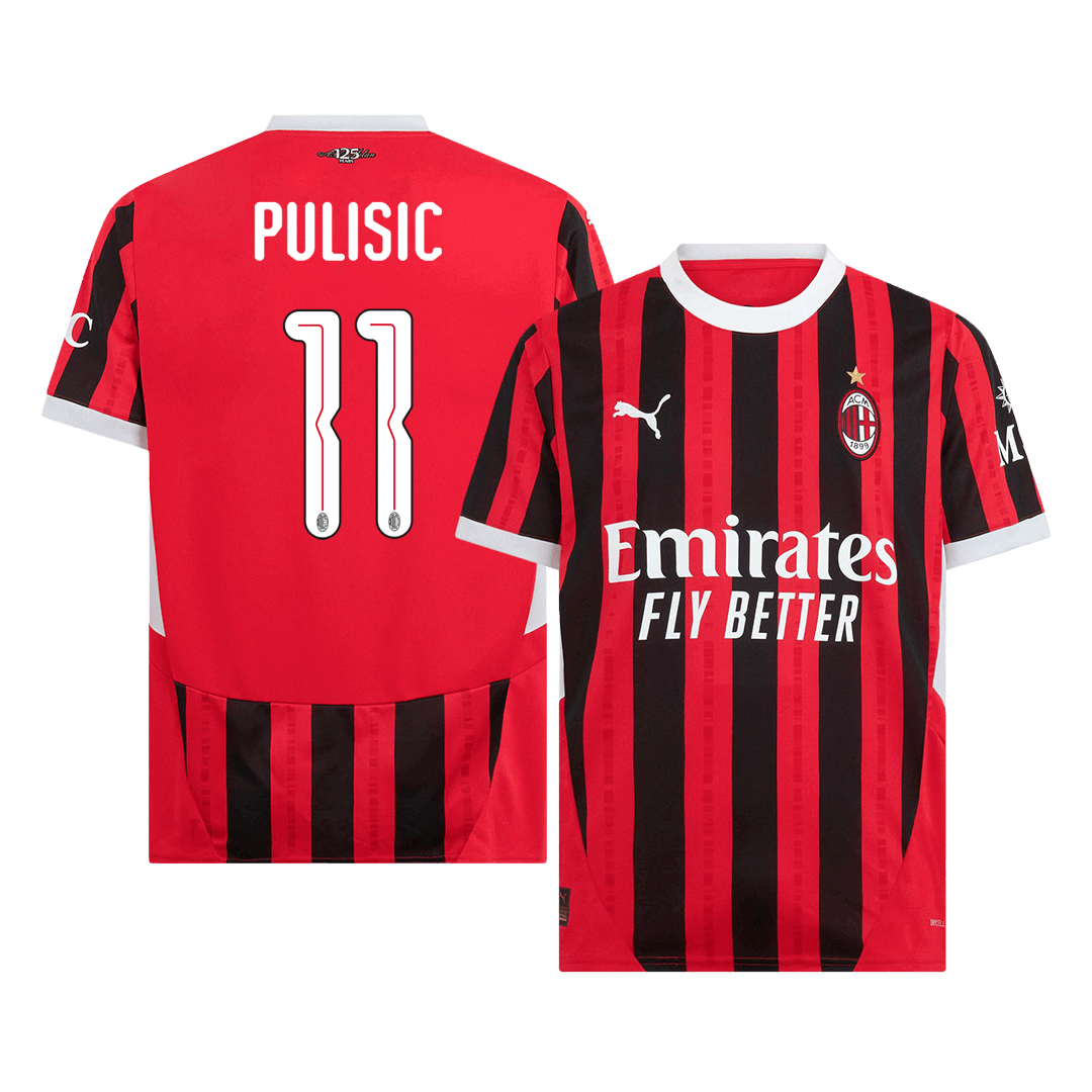 PULISIC #11 AC Milan Home Cheap Soccer Jersey 2024/25 - UCL Go Soccer World Shop