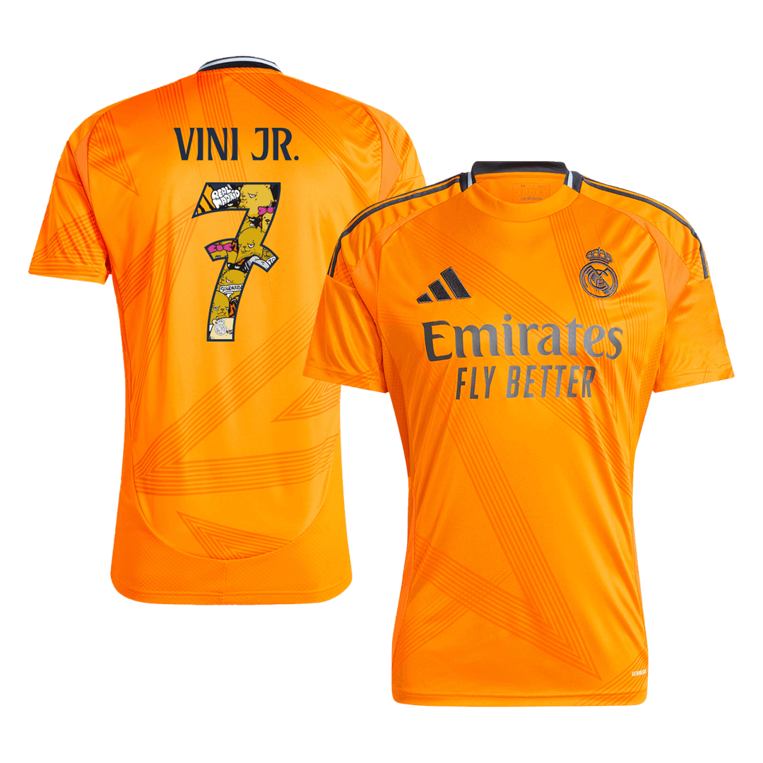 VINI JR. #7 Real Madrid Away Cheap Soccer Jersey 2024/25 - Bear Champ Font Go Soccer World Shop