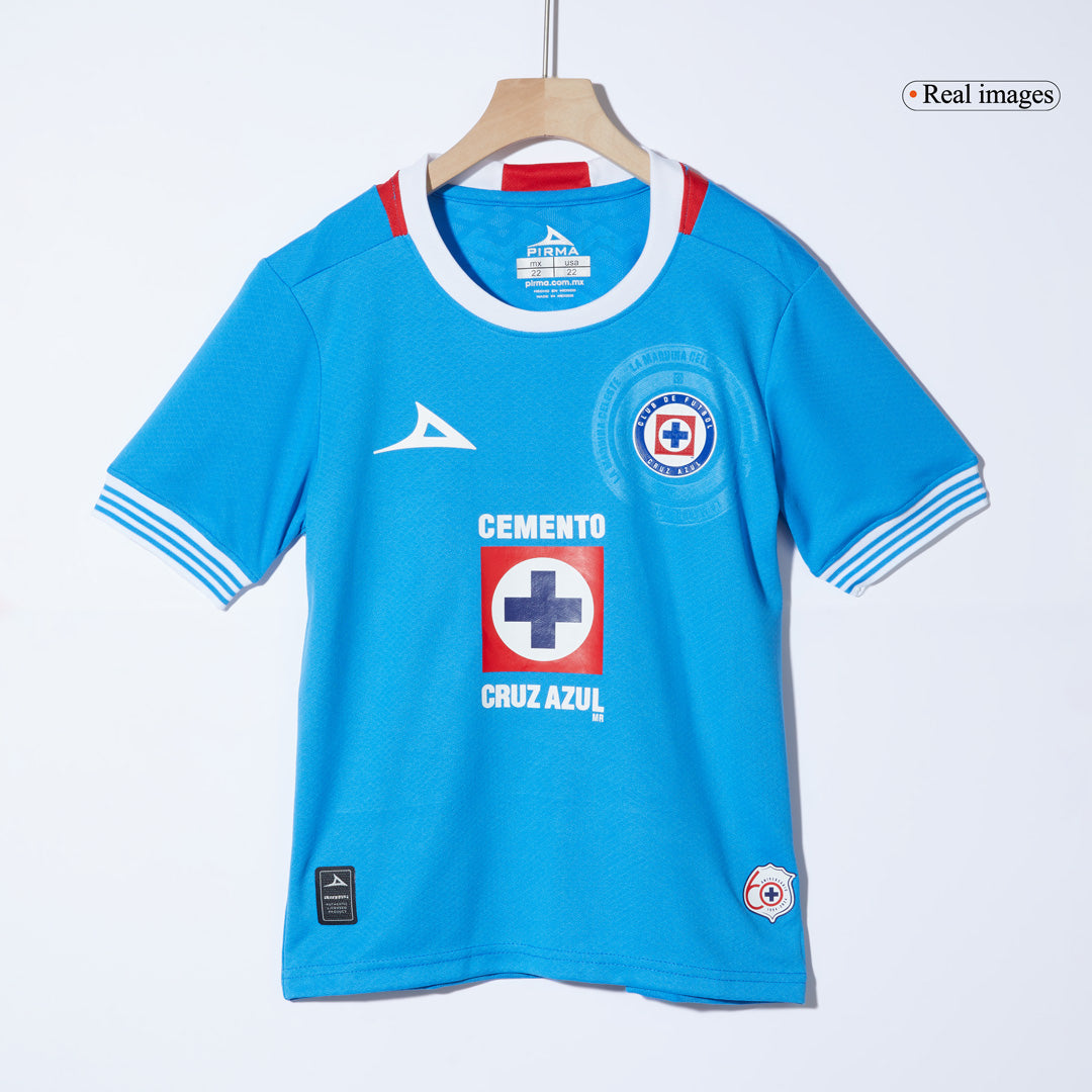 Kid's Cruz Azul Home Cheap Soccer Jersey Kit(Jersey+Shorts) 2024/25 Go Soccer World Shop