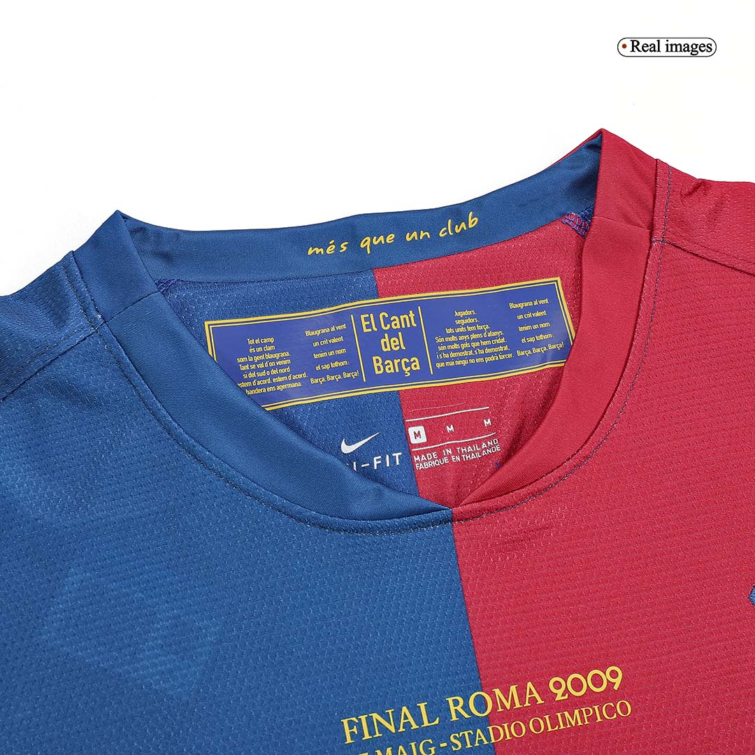 Retro ETO'O #9 2008/09 Barcelona Home Long Sleeve Cheap Soccer Jersey- UCL Final Go Soccer World Shop